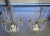 Stone Pair of Crystal and Brass Two Light Candle Table Sconces on Marble Plinth For Sale - Image 7 of 10