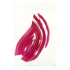 The Violet Dress 28 - Minimalist Figurative Original Ink Painting on Paper