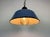 Industrial Blue Enamel and Cast Iron Pendant Light with Glass Cover, 1960s For Sale - Image 13 of 18