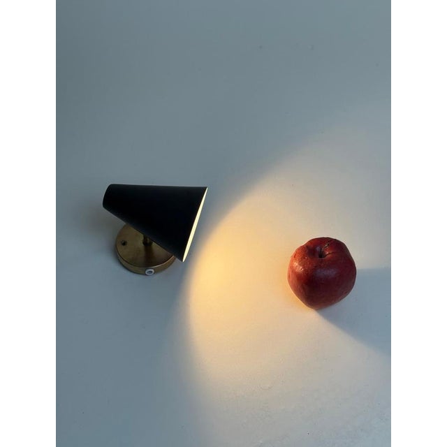 Scandinavian Modern Wall Lamps with Adjustable Cone Shades, 1960s, Set of 2 For Sale - Image 17 of 18