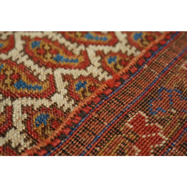 Red Antique Persian Tribal Afshar Rug 3'2'' X 4'2''` For Sale - Image 8 of 8