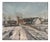 Ludvig Jacobsen, Snowy Village Path, Oil Painting on Canvas For Sale
