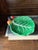 Green Vintage Gift Ideas Creation Japan Green Cabbage Leaf Serving Dish, Mid Century Ceramic Tidbit Tray, Fruit Motif Majolica For Sale - Image 8 of 9