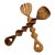 Early 20th Century Maasai Olivewood Serving Spoon and Fork Set Kenya For Sale