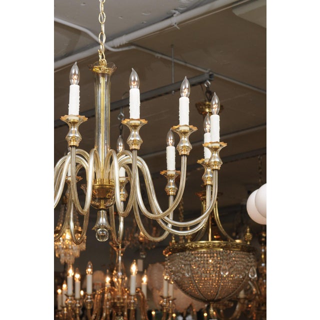 Stunning 12-Light Venetian Glass Chandelier - 1960s, Italy For Sale In Atlanta - Image 6 of 17