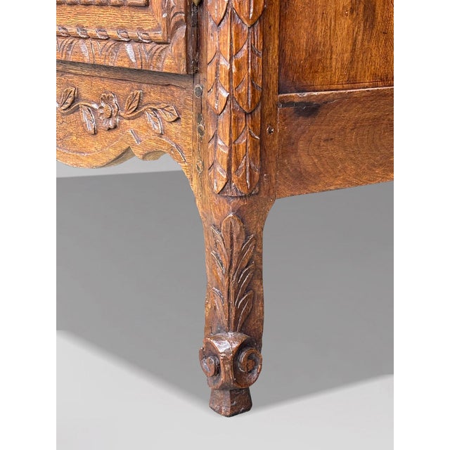 18th Century 18th Century Louis XVI Oak 2-Body Buffet, Normandy, France, 1790 For Sale - Image 5 of 10