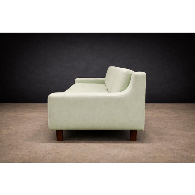 1960s Sergio Rodrigues “Caola” Sofa in Brazilian Rosewood and Green Fabric, 1960s - Lot 125 For Sale - Image 5 of 13