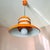 Metal Space Age Scandinavian Modern Orange Metal Light Fixture, 1970s For Sale - Image 7 of 15