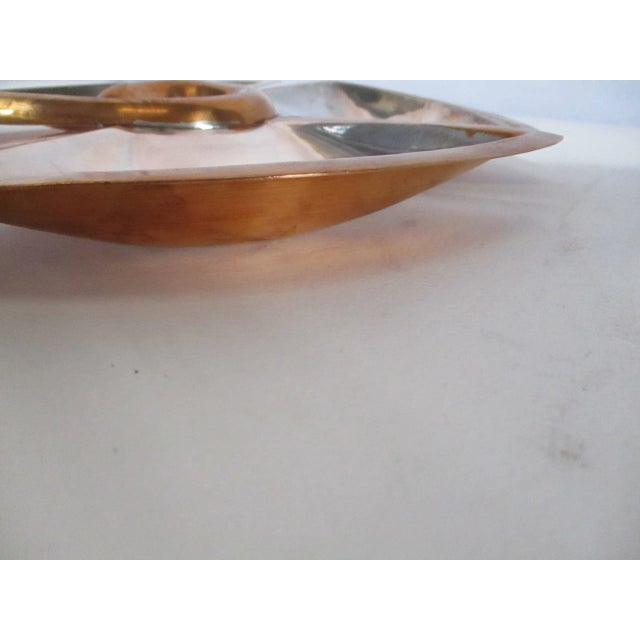 Mid-Century Modern Los Castillos Silver and Copper Center Bowl Vintage 1960s' For Sale - Image 3 of 8