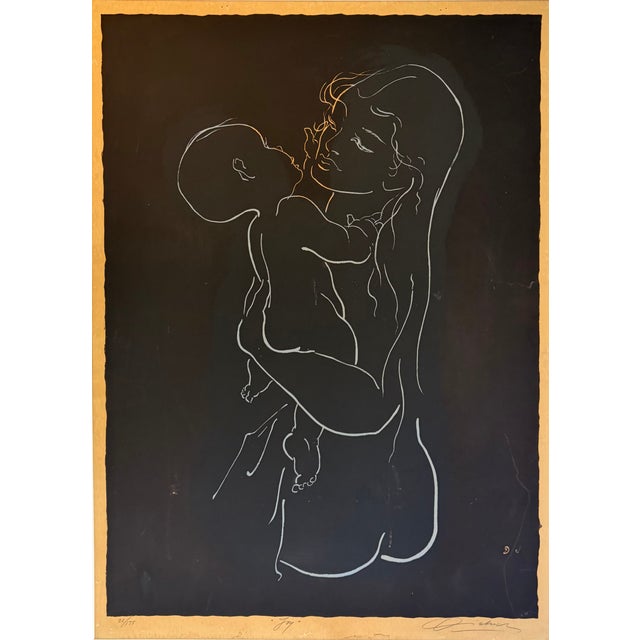 Mid 20th Century Large Signed Serigraph - Dietrich Grunewald “Joy” For Sale - Image 5 of 9
