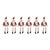 Contemporary Dangle Santa Ornament (Set of 6) For Sale - Image 3 of 3