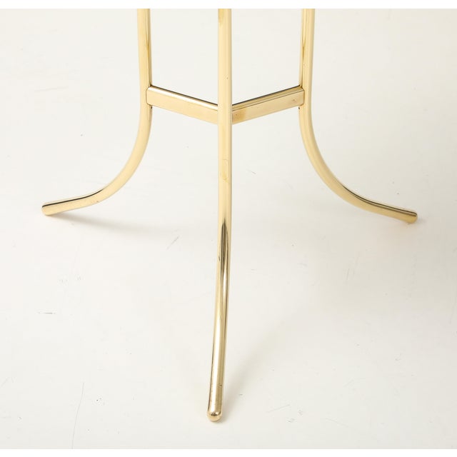Mid-Century Modern Cedric Hartman Brass and Carrara Marble Side Table For Sale - Image 3 of 16