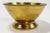 Metal Vintage Brass Faux Bamboo Rim Pedestal Bowl For Sale - Image 7 of 8