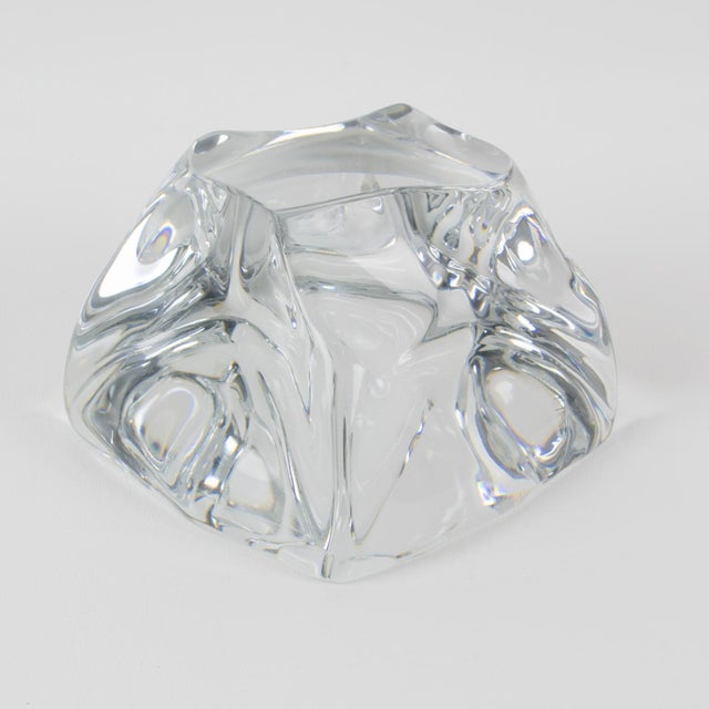 Mid-Century Modern Daum France Crystal Desktop Accessory Paperweight Sculpture For Sale - Image 3 of 6