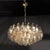 Modernist Hand-Blown Murano Smoked Glass Polyhedral Chandelier in Brass Fittings For Sale - Image 14 of 18