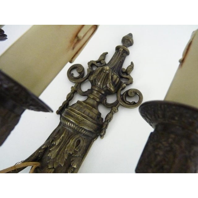 Louis XV Bronze Wall Lights, 1930s For Sale - Image 6 of 10