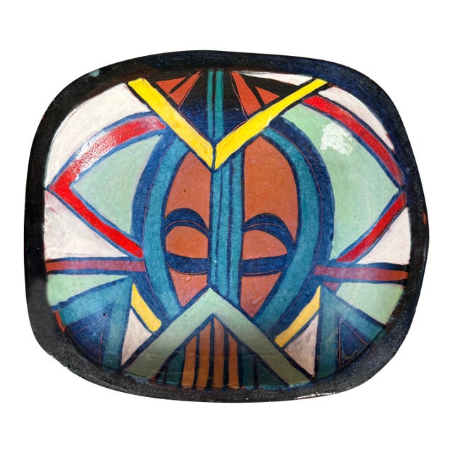 Taylor Ceramics Bowl Vintage Pottery Colorful Dish Catch All For Sale