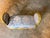 Vintage French Boudoir Bench Blue Damask Upholstery For Sale - Image 4 of 7