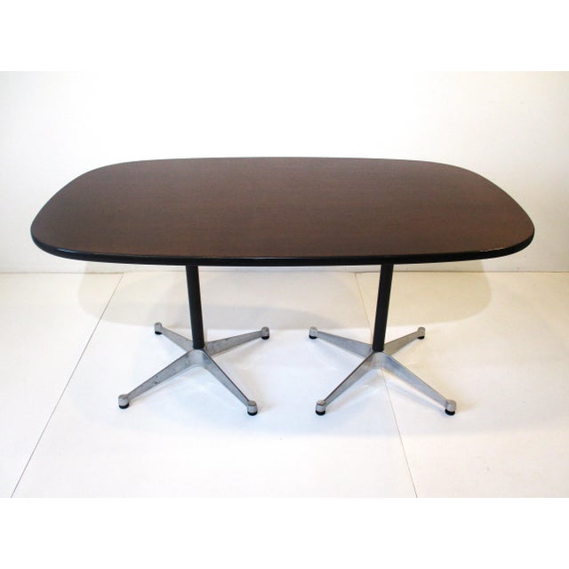 Eames Aluminum Group Walnut Dining Table by Herman Miller For Sale - Image 10 of 11