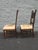 Gothic Pair of Gothic Revival Style Stained Oak Wood and Upholstered Seat Side Chairs For Sale - Image 3 of 10