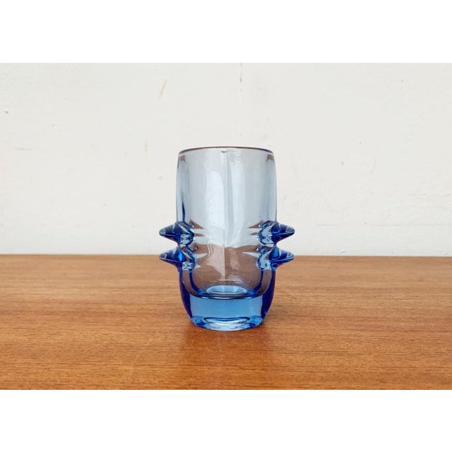 Mid-Century Model 20064 Blue Glass Vase by Vladislav Urban for Hermanova Hut, 1960s For Sale - Image 12 of 18