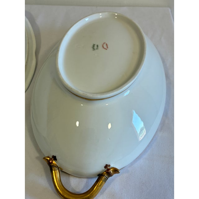 Vintage Haviland & Co. Limoges Gold Gilt Covered Vegetable Tureen For Sale - Image 9 of 12