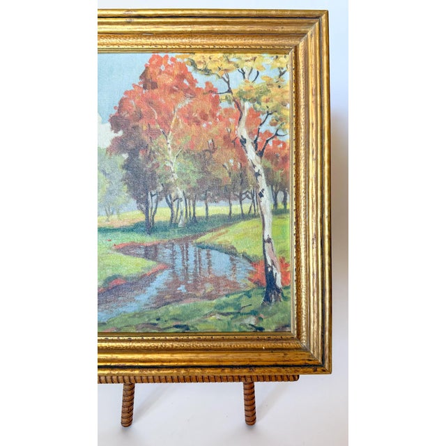 Green Original Impressionist Landscape Oil Painting For Sale - Image 8 of 10