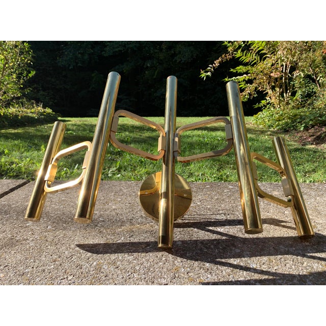 Large Space Age Wall Lamp Sculpture from Maison Jansen and Sciolari, 1960s For Sale - Image 9 of 18