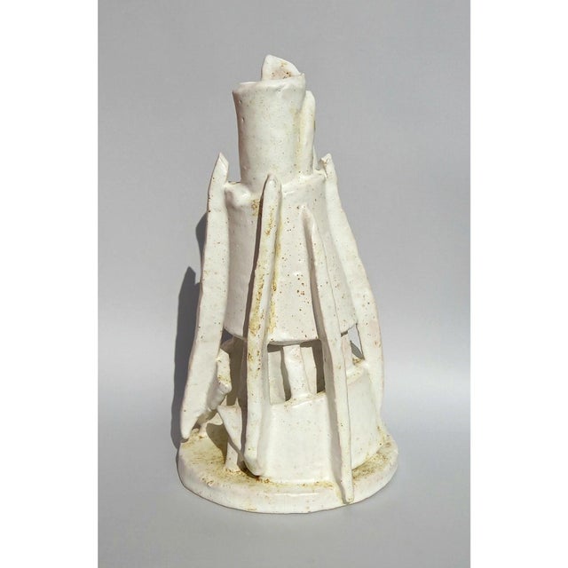 FREE SHIPPING FOR A LIMITED TIME ONLY! One-of-a-Kind Constructivist ceramic vase or lamp base inspired by the Tatlin's...