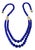 Vintage Lapis Lazuli Double Strand Diamond Necklace 14 Kt Yellow Gold Clasp For Sale