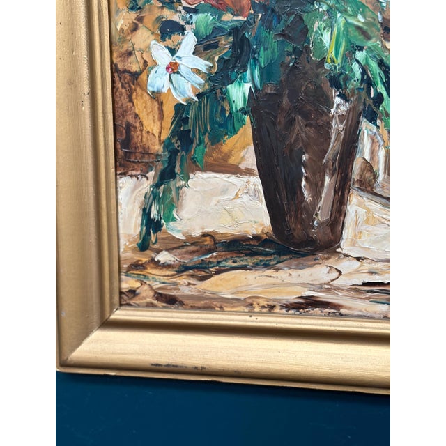 Magnus Tull, Flower Painting, 1950s, Oil on Board, Framed For Sale - Image 7 of 13