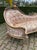 This elegant 1970s French Louis XVI–style settee combines refined neoclassical proportions with romantic pink damask...