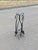 Mid-Century Modern Vintage 4-Piece Wrought Iron Fireplace Tool Set Stand For Sale - Image 3 of 7