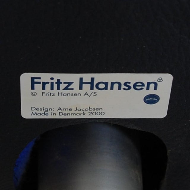 Egg Chair in Blue Fabric by Arne Jacobsen, 2000 For Sale - Image 12 of 13