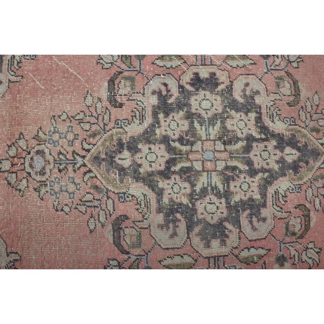 Low Pile Handmade Oushak Runner Rug, 1960s For Sale - Image 4 of 9