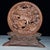 Art Deco Antique Miniature Round Wooden Screen, Pierced Carving of Mythical Beast For Sale - Image 3 of 8