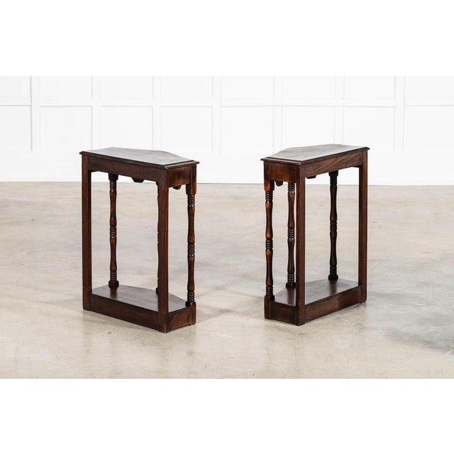 English Oak Side Tables, 1930, Set of 2 For Sale - Image 12 of 17