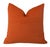 Mid-Century Modern Abstract Style Orange Velvet Feather/Down Pillow For Sale In Los Angeles - Image 6 of 6