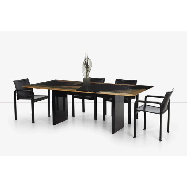 Giovanni Offredi for Saporiti Dining Table in Birdseye Maple For Sale In Chicago - Image 6 of 9