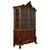 An exceptional and highly decorative 20th-century Dutch walnut display cabinet, displaying remarkable craftsmanship,...