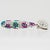 Silver Richard Kerr Floral Jeweled Clip Earrings in Turquoise and Fuchsia Crystal For Sale - Image 8 of 8