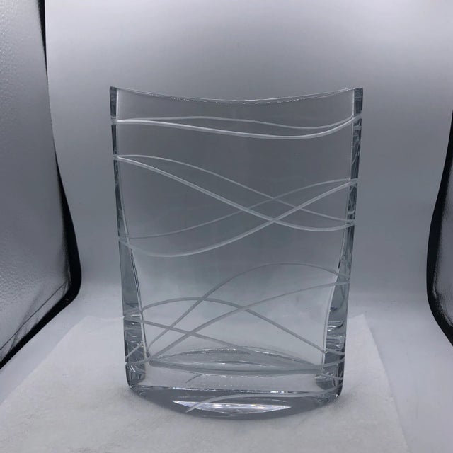 Transparent Karim Rashid Nambe Crystal Pocket Vase For Sale - Image 8 of 8