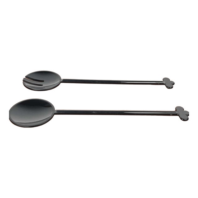 German Postmodern Salad Servers from Leonardo, 1980s, Set of 2 For Sale
