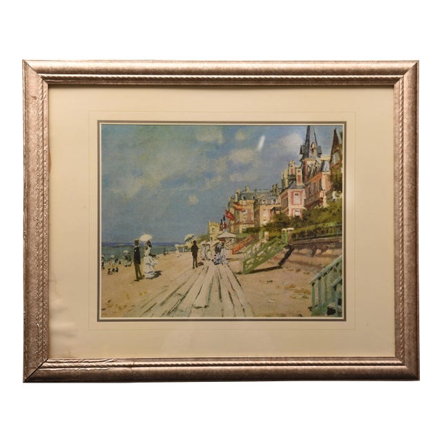 1970s Seaside Promenade (After Claude Monet), Framed For Sale