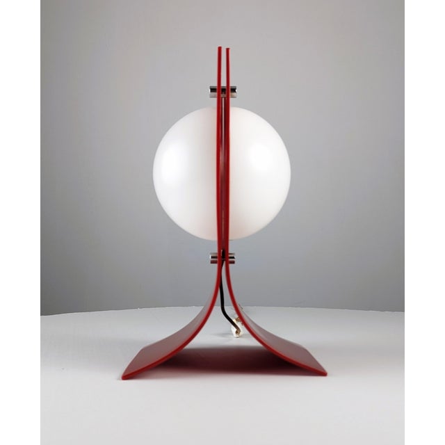 Red Acrylic Area Type Table Lamp attributed to Neal Small, 1960s For Sale - Image 5 of 10