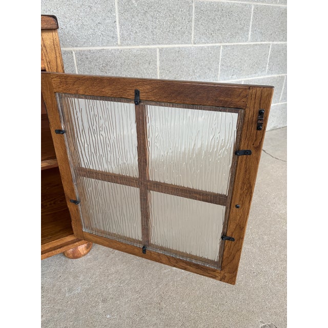 Broyhill Attic Heirlooms Distressed Oak Media Cabinet - Tv Cabinet For Sale - Image 9 of 12