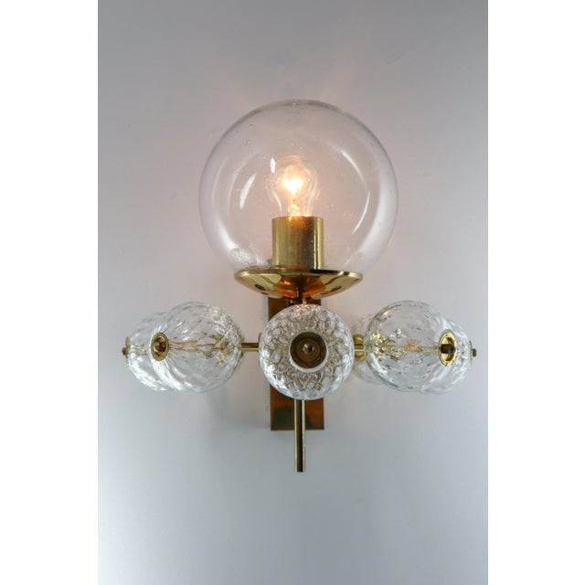 Large Hotel Wall Chandeliers with Brass Fixture, 1970s, Set of 20 For Sale - Image 6 of 10