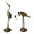 Pair of Vintage Mid-Century Solid Brass Crane Heron Sculptures For Sale