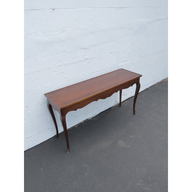 French Long Narrow Console Entry Library Table 6579 For Sale - Image 13 of 16
