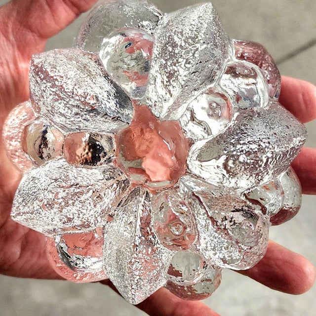 Modern Modern Moulded Heavy Fine Glass Bowl For Sale - Image 3 of 11